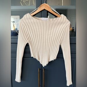 Willow & Wind Cream Ribbed Sweater